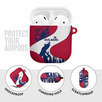 Svalbard Norway AirPods Case with Polar Bear Forest and Norwegian Flag - Wonder Print Shop