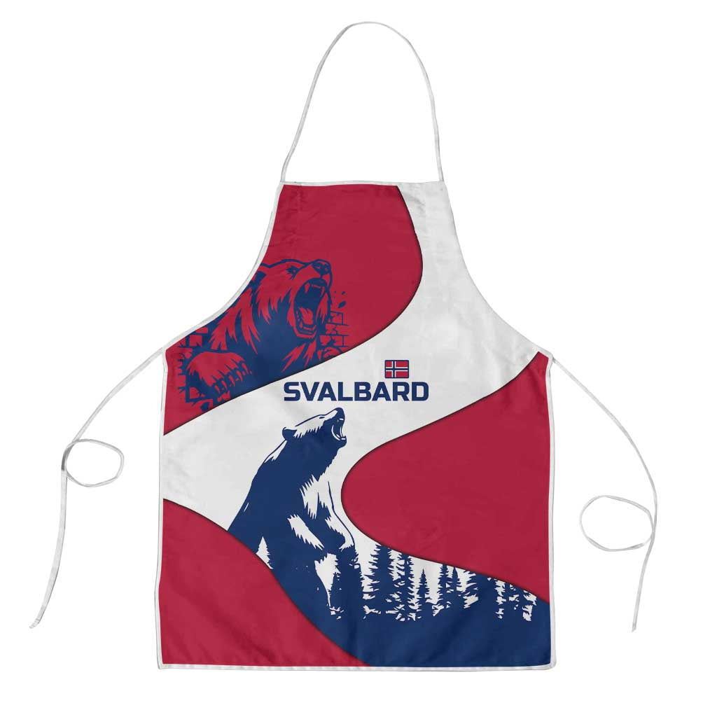 Svalbard Norway Apron with Polar Bear Forest and Norwegian Flag - Wonder Print Shop