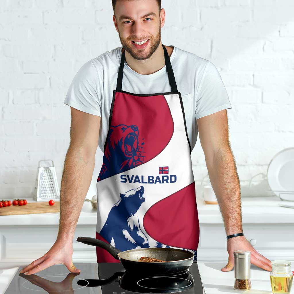 Svalbard Norway Apron with Polar Bear Forest and Norwegian Flag - Wonder Print Shop