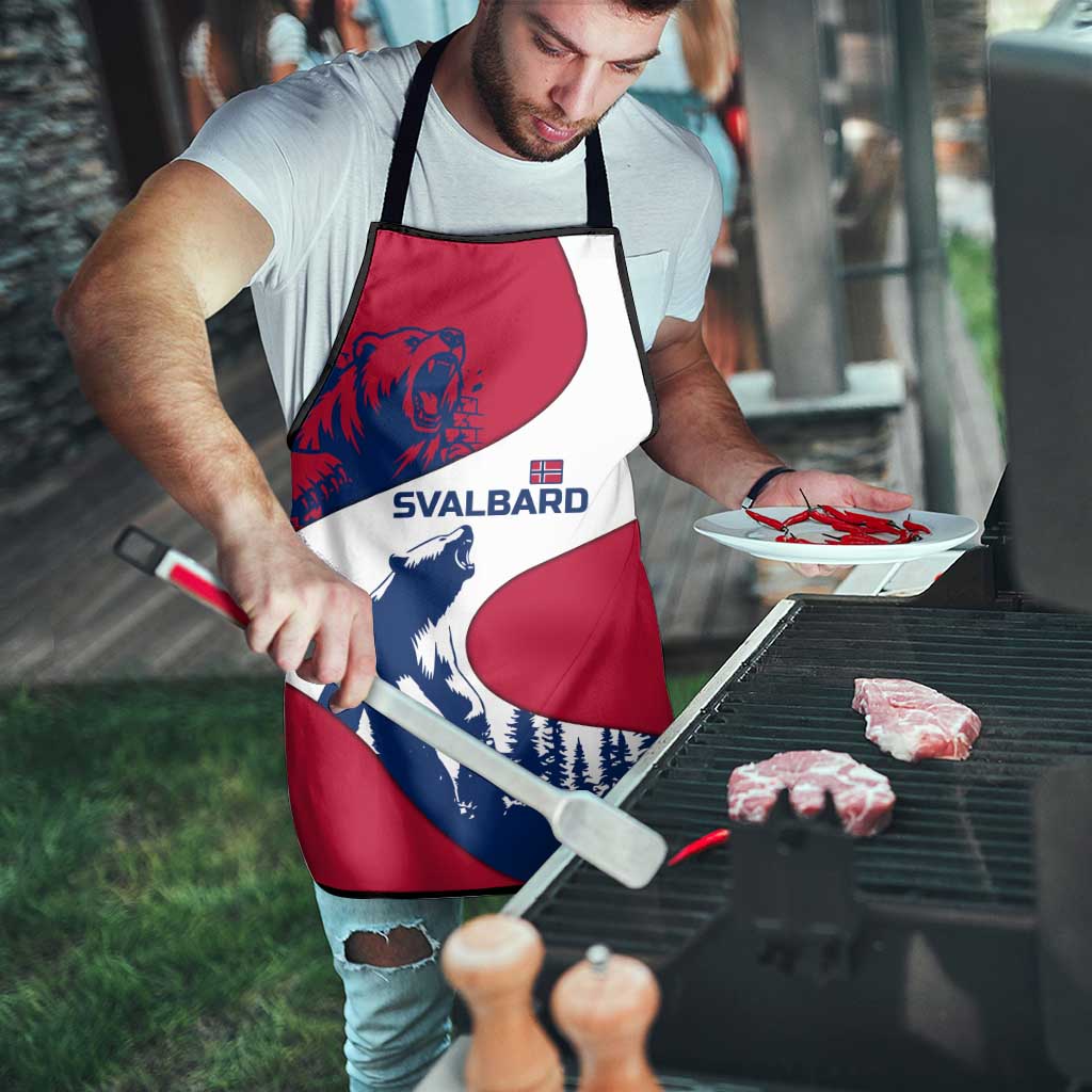 Svalbard Norway Apron with Polar Bear Forest and Norwegian Flag - Wonder Print Shop