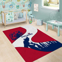 Svalbard Norway Area Rug with Polar Bear Forest and Norwegian Flag - Wonder Print Shop