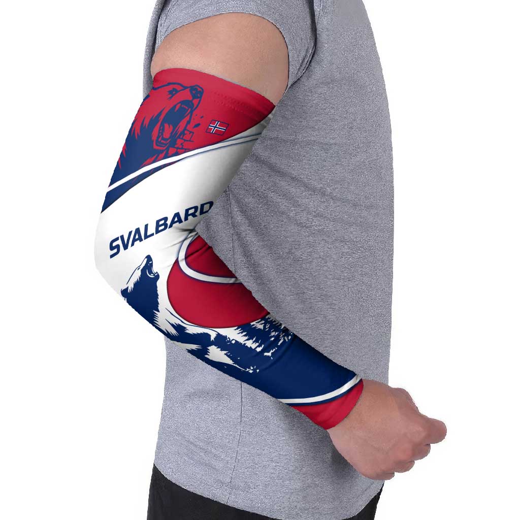 Svalbard Norway Arm Sleeves with Polar Bear Forest and Norwegian Flag - Wonder Print Shop