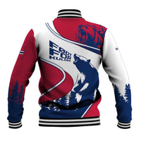 Svalbard Norway Baseball Jacket with Polar Bear Forest and Norwegian Flag - Wonder Print Shop