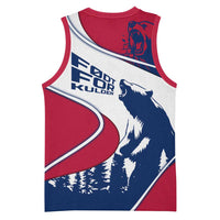 Svalbard Norway Basketball Jersey with Polar Bear Forest and Norwegian Flag - Wonder Print Shop