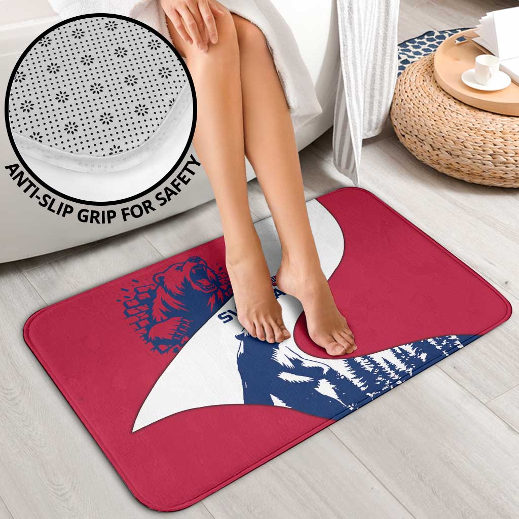 Svalbard Norway Bathroom Set with Polar Bear Forest and Norwegian Flag - Wonder Print Shop