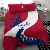 Svalbard Norway Bedding Set with Polar Bear Forest and Norwegian Flag - Wonder Print Shop