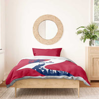 Svalbard Norway Bedding Set with Polar Bear Forest and Norwegian Flag - Wonder Print Shop