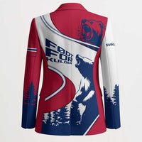 Svalbard Norway Blazer with Polar Bear Forest and Norwegian Flag - Wonder Print Shop