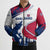 Svalbard Norway Bomber Puffer Jacket with Polar Bear Forest and Norwegian Flag - Wonder Print Shop