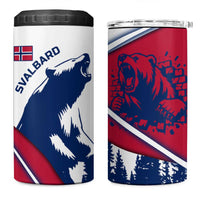 Svalbard Norway 4 in 1 Can Cooler Tumbler with Polar Bear Forest and Norwegian Flag - Wonder Print Shop