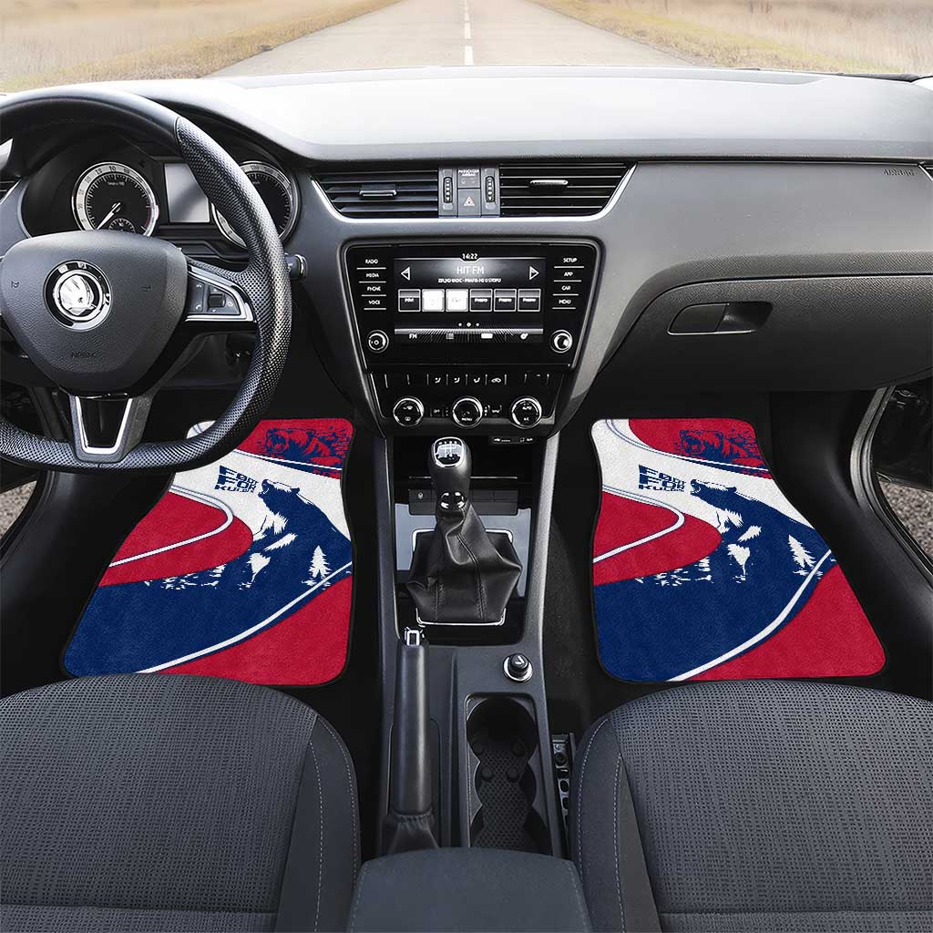 Svalbard Norway Car Mats with Polar Bear Forest and Norwegian Flag - Wonder Print Shop
