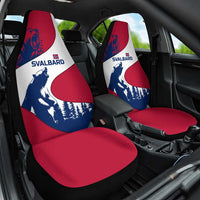 Svalbard Norway Car Seat Cover with Polar Bear Forest and Norwegian Flag - Wonder Print Shop