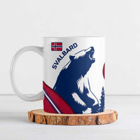 Svalbard Norway Ceramic Mug with Polar Bear Forest and Norwegian Flag - Wonder Print Shop