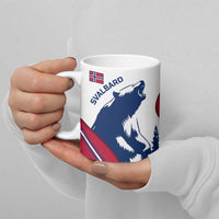 Svalbard Norway Ceramic Mug with Polar Bear Forest and Norwegian Flag - Wonder Print Shop