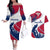 Svalbard Norway Couples Matching Off The Shoulder Long Sleeve Dress and Hawaiian Shirt with Polar Bear Forest and Norwegian Flag - Wonder Print Shop