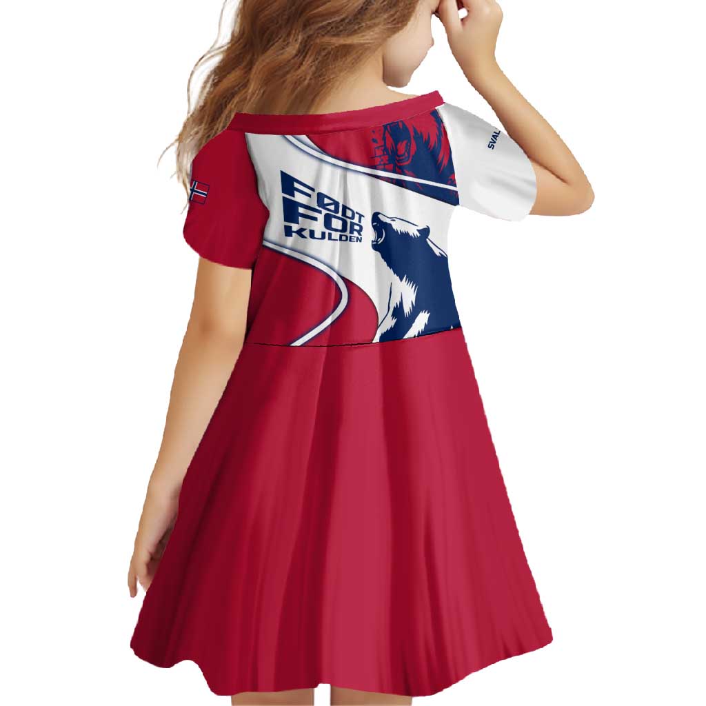 Svalbard Norway Family Matching Long Sleeve Bodycon Dress and Hawaiian Shirt with Polar Bear Forest and Norwegian Flag - Wonder Print Shop