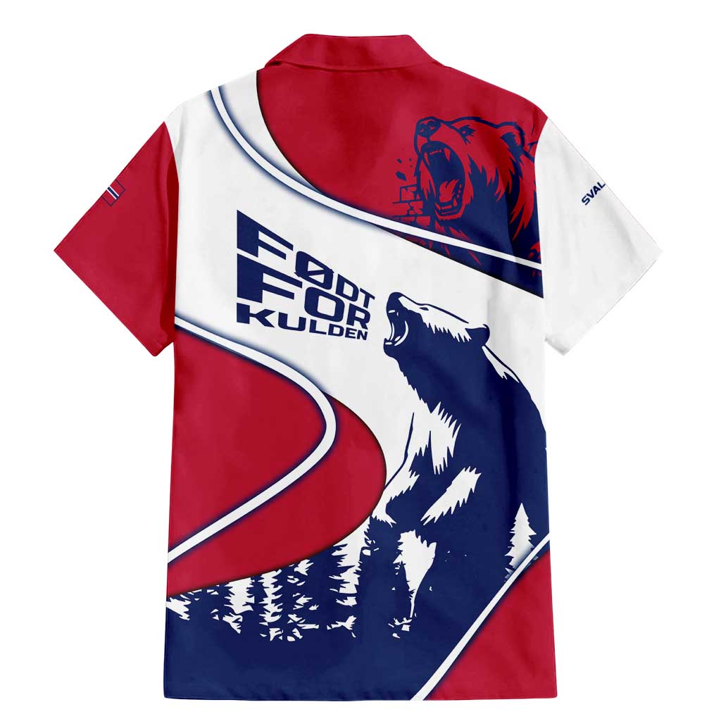 Svalbard Norway Family Matching Mermaid Dress and Hawaiian Shirt with Polar Bear Forest and Norwegian Flag - Wonder Print Shop