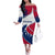Svalbard Norway Family Matching Off The Shoulder Long Sleeve Dress and Hawaiian Shirt with Polar Bear Forest and Norwegian Flag - Wonder Print Shop