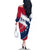 Svalbard Norway Family Matching Off The Shoulder Long Sleeve Dress and Hawaiian Shirt with Polar Bear Forest and Norwegian Flag - Wonder Print Shop