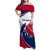 Svalbard Norway Family Matching Off Shoulder Maxi Dress and Hawaiian Shirt with Polar Bear Forest and Norwegian Flag - Wonder Print Shop
