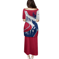 Svalbard Norway Family Matching Puletasi and Hawaiian Shirt with Polar Bear Forest and Norwegian Flag - Wonder Print Shop