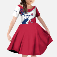 Svalbard Norway Family Matching Summer Maxi Dress and Hawaiian Shirt with Polar Bear Forest and Norwegian Flag - Wonder Print Shop