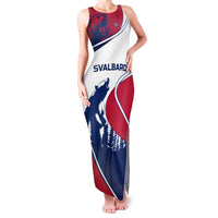 Svalbard Norway Family Matching Tank Maxi Dress and Hawaiian Shirt with Polar Bear Forest and Norwegian Flag - Wonder Print Shop