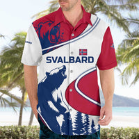 Svalbard Norway Hawaiian Shirt with Polar Bear Forest and Norwegian Flag - Wonder Print Shop