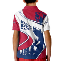 Svalbard Norway Kid Polo Shirt with Polar Bear Forest and Norwegian Flag - Wonder Print Shop