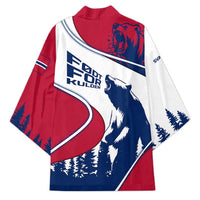 Svalbard Norway Kimono with Polar Bear Forest and Norwegian Flag - Wonder Print Shop