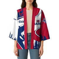 Svalbard Norway Kimono with Polar Bear Forest and Norwegian Flag - Wonder Print Shop