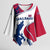 Svalbard Norway Kimono Sleeve Blouse with Polar Bear Forest and Norwegian Flag - Wonder Print Shop