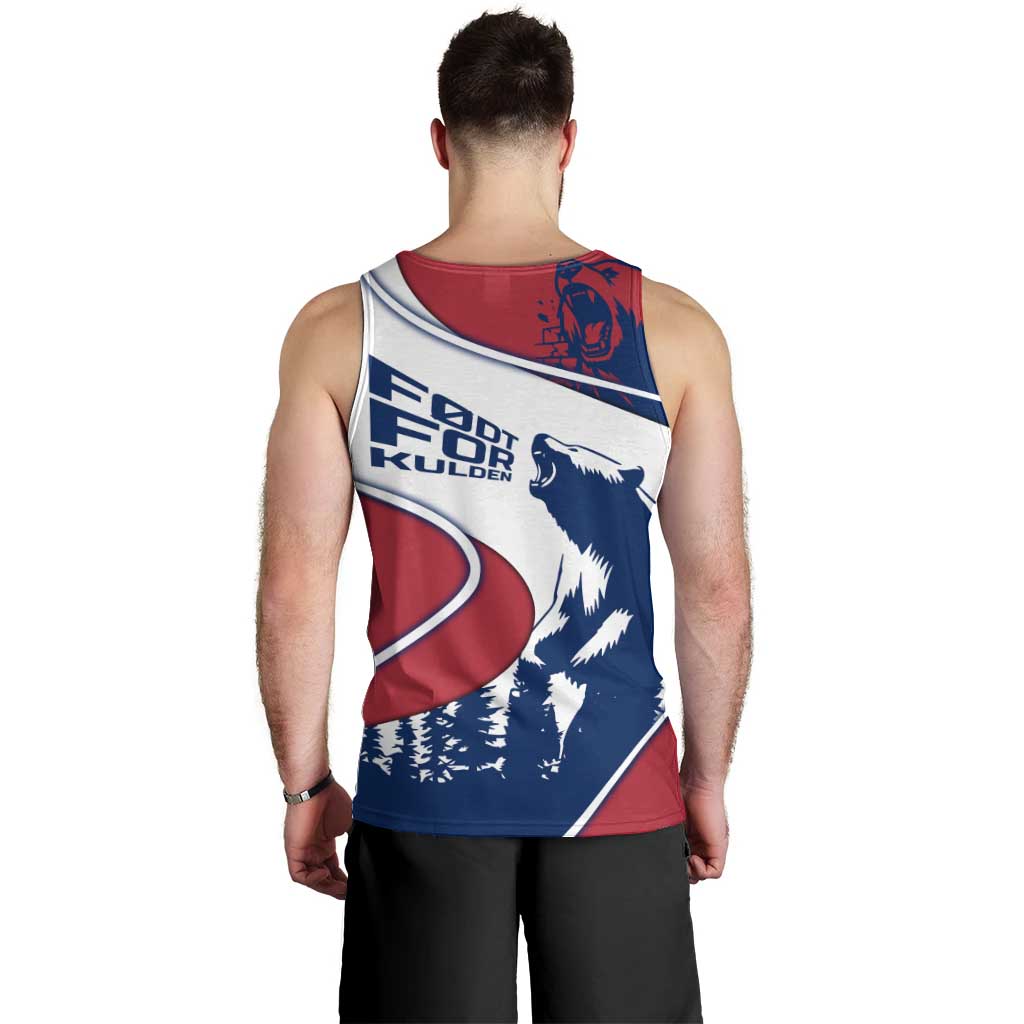 Svalbard Norway Men Tank Top with Polar Bear Forest and Norwegian Flag - Wonder Print Shop