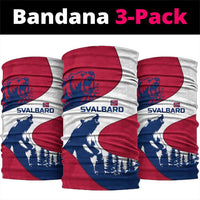 Svalbard Norway Neck Gaiter with Polar Bear Forest and Norwegian Flag - Wonder Print Shop