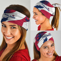 Svalbard Norway Neck Gaiter with Polar Bear Forest and Norwegian Flag - Wonder Print Shop