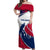 Svalbard Norway Off Shoulder Maxi Dress with Polar Bear Forest and Norwegian Flag - Wonder Print Shop