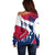 Svalbard Norway Off Shoulder Sweater with Polar Bear Forest and Norwegian Flag - Wonder Print Shop