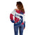 Svalbard Norway Off Shoulder Sweater with Polar Bear Forest and Norwegian Flag - Wonder Print Shop