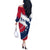 Svalbard Norway Off The Shoulder Long Sleeve Dress with Polar Bear Forest and Norwegian Flag - Wonder Print Shop