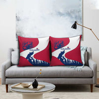 Svalbard Norway Pillow Cover with Polar Bear Forest and Norwegian Flag - Wonder Print Shop
