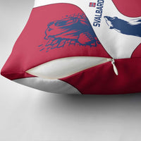 Svalbard Norway Pillow Cover with Polar Bear Forest and Norwegian Flag - Wonder Print Shop
