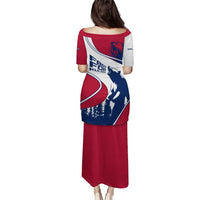 Svalbard Norway Puletasi with Polar Bear Forest and Norwegian Flag - Wonder Print Shop