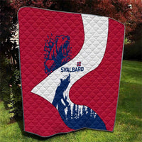 Svalbard Norway Quilt with Polar Bear Forest and Norwegian Flag - Wonder Print Shop
