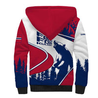 Svalbard Norway Sherpa Hoodie with Polar Bear Forest and Norwegian Flag - Wonder Print Shop