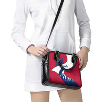 Svalbard Norway Shoulder Handbag with Polar Bear Forest and Norwegian Flag - Wonder Print Shop