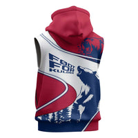 Svalbard Norway Sleeveless Zip Hoodie with Polar Bear Forest and Norwegian Flag - Wonder Print Shop