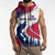 Svalbard Norway Sleeveless Zip Hoodie with Polar Bear Forest and Norwegian Flag - Wonder Print Shop