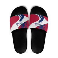 Svalbard Norway Slide Sandals with Polar Bear Forest and Norwegian Flag - Wonder Print Shop