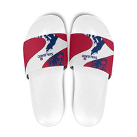 Svalbard Norway Slide Sandals with Polar Bear Forest and Norwegian Flag - Wonder Print Shop
