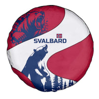 Svalbard Norway Spare Tire Cover with Polar Bear Forest and Norwegian Flag - Wonder Print Shop
